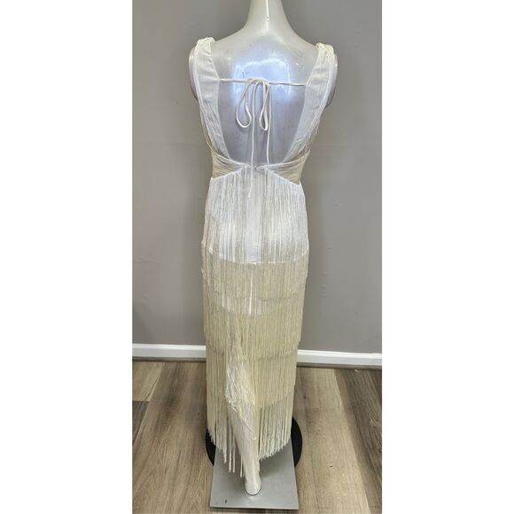 NWT Michael Costello x REVOLVE Skylar Maxi Dress in Ivory Size XXS $358 - Picture 6 of 10